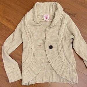 Pink Republic Women's Tan Cable Knit Sweater